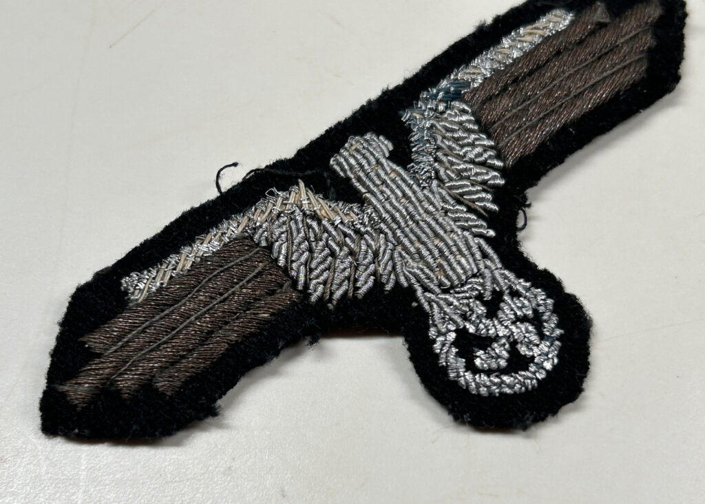 Early Waffen Ss Officer Bullion Sleeve Eagle Uniform Removed