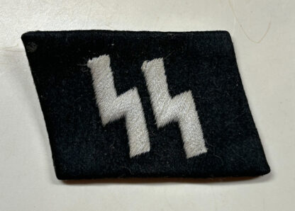 RARE 1st Pattern Waffen-SS Collar Tab w/ RZM Tag