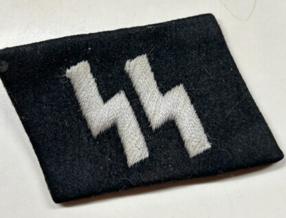 RARE 1st Pattern Waffen-SS Collar Tab w/ RZM Tag - Image 3