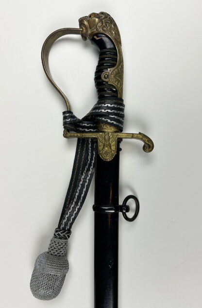 Third Reich Era "Lion Head" Officer Sword by (E. & F. Horster) w/ Officer Knot - Image 2