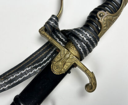 Third Reich Era "Lion Head" Officer Sword by (E. & F. Horster) w/ Officer Knot - Image 3