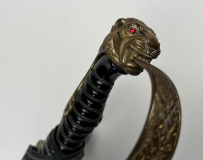 Third Reich Era "Lion Head" Officer Sword by (E. & F. Horster) w/ Officer Knot - Image 7