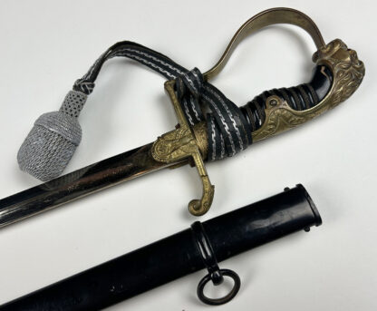 Third Reich Era "Lion Head" Officer Sword by (E. & F. Horster) w/ Officer Knot - Image 9