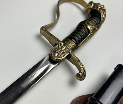 Third Reich Era "Lion Head" Officer Sword by (E. & F. Horster) w/ Hanger - Image 11