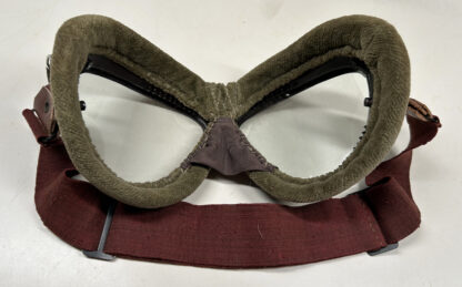 WWII Imperial Japanese Army (IJA) Flight Helmet w/ Cased Goggles - Image 11