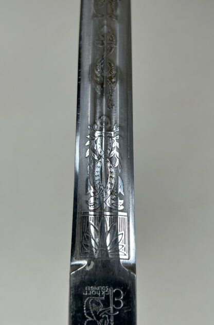 Double Etched Model 1938 Kriegsmarine (Navy) Dagger w/ Hammered Scabbard – (Carl Eickhorn, Solingen) - Image 16