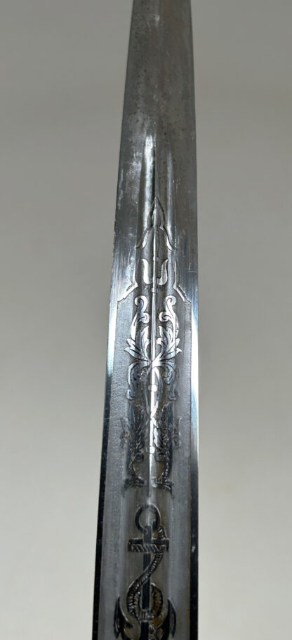 Double Etched Model 1938 Kriegsmarine (Navy) Dagger w/ Hammered Scabbard – (Carl Eickhorn, Solingen) - Image 18