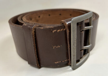 Brown Leather Wehrmacht (Luftwaffe/Army) Officer Double Claw Belt - Image 4