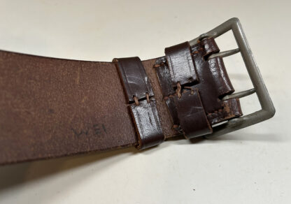 Brown Leather Wehrmacht (Luftwaffe/Army) Officer Double Claw Belt - Image 6