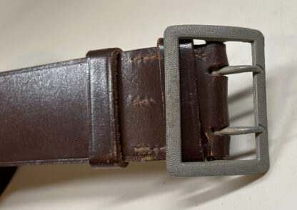 Brown Leather Wehrmacht (Luftwaffe/Army) Officer Double Claw Belt - Image 8