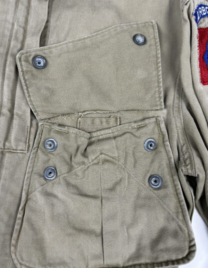 M1942 Paratrooper Jump Jacket w/ Period Applied 82nd Airborne Division Sleeve Insignia - Image 11