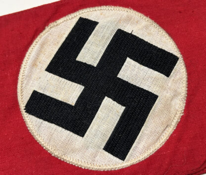 Early NSDAP Armband 'Weave Variant' w/ Name Tag - Image 2