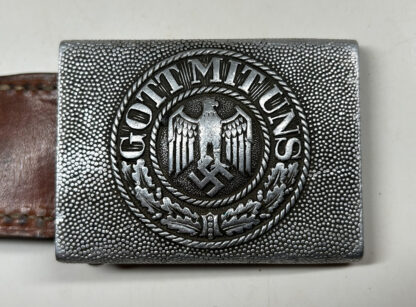 1936 Dated Heer (Army) EM/NCO Belt Buckle - (Julius Maurer, Oberstein) - Image 3