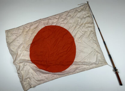 Japanese Army/Navy Pilot Bail Out Float Flag w/ Pole - Image 7