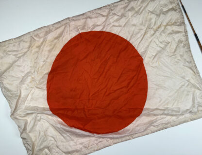 Japanese Army/Navy Pilot Bail Out Float Flag w/ Pole - Image 8