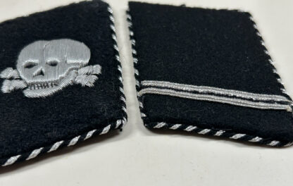 RARE Early SS-Totenkopfverbände Collar Tab Set - (Uniform Removed) - Image 4