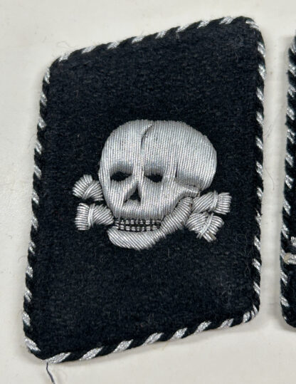 RARE Early SS-Totenkopfverbände Collar Tab Set - (Uniform Removed) - Image 3