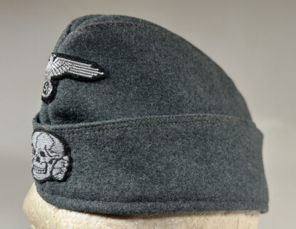 RARE Waffen-SS Overseas Cap for NCO w/ Flatwire Insignia - Image 7