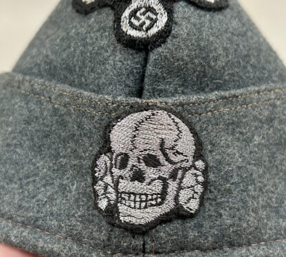 RARE Waffen-SS Overseas Cap for NCO w/ Flatwire Insignia - Image 3