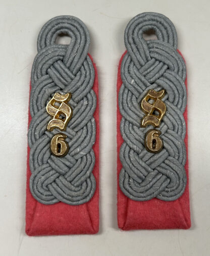 MINT Unissued Set of Panzer Schutzen Regiment '6' Officer Shoulder Boards