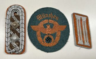 Uniform Removed “Munich” Gendarmerie Polizei (Police) Insignia Set