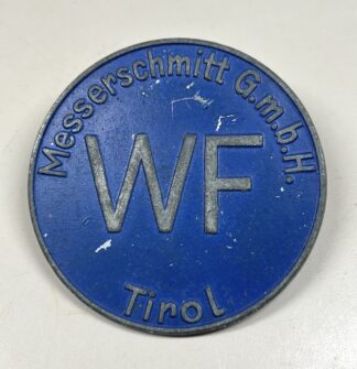 RARE Messerschmitt Tyrol (Tirol) Factory Worker Identification Badge