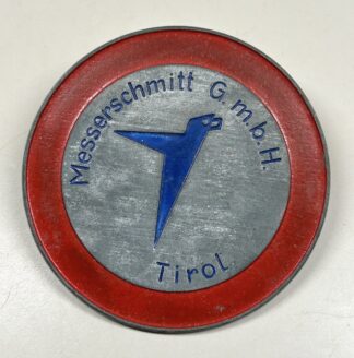 RARE Messerschmitt Tyrol (Tirol) Security Guard Identification Badge