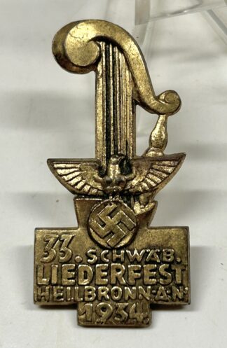 Abzeichen "33. Schwäbisch Liederfest Heilbronn 1934 Pin