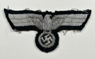 RARE Heer (Army) Black Panzer Officer Bullion Eagle for Wrapper - (Uniform Removed)