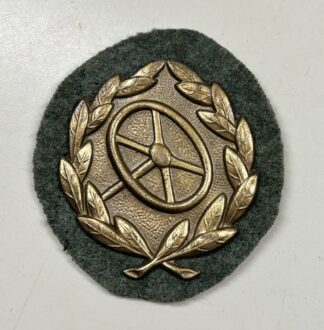 Heer (Army) Vehicle Driver's Sleeve Patch (Kraftfahrertätigkeitsabzeichen) in Bronze