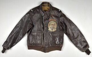 WWII U.S. Army Air Force A-2 Jacket w/ 100th Bomb Group “Bloody 100th” Patch