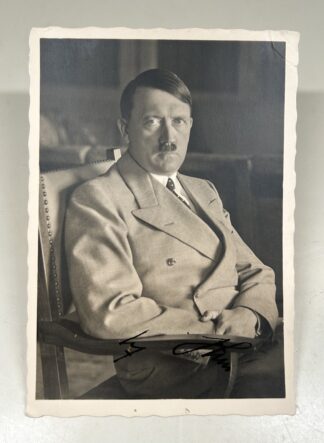 VERY RARE Adolf Hitler Signed ‘Hoffman’ Post Card