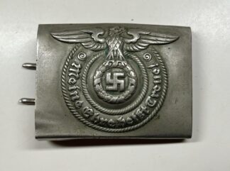 Early Nickel-Silver Waffen-SS Belt Buckle Marked - "O&C ges. gesch"
