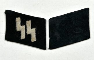 RARE Waffen-SS Collar Tab Set w/ Type 1 Rune Tab