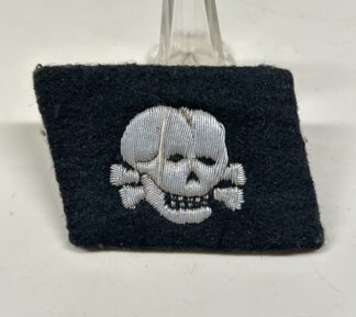 RARE Waffen-SS RZM Pattern NCO Totenkopf Collar Tab - (Uniform Removed)