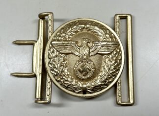 MINT NSDAP Political Leader Belt Buckle – (RZM M4/24 - Friedrich Linden )