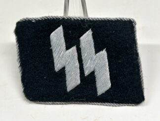 Waffen-SS Officer Collar Tab in Bullion - (Uniform Removed)