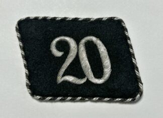 Early Allgemeine-SS 20th SS-Standarte "Fritz Weitzel" Collar Tab - (Uniform Removed)