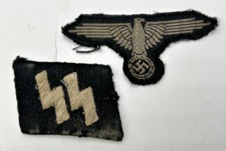 RARE Uniform Removed Waffen-SS Insignia Set