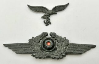 Luftwaffe EM/NCO Visor Cap Insignia Set