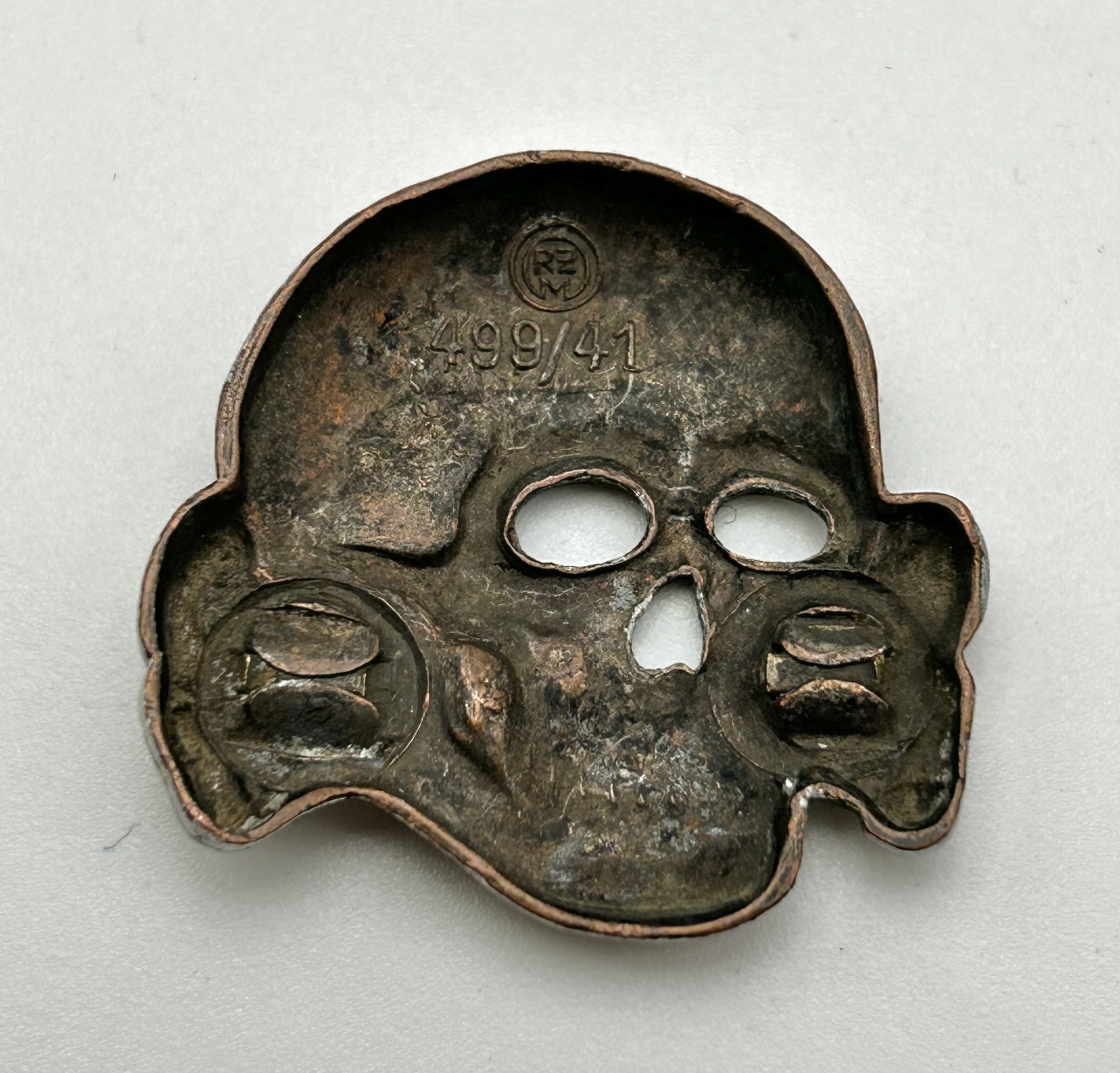 SS Visor Cap Skull “Totenkopf” - (‘499/41’ C.F. Zimmermann) - Image 3
