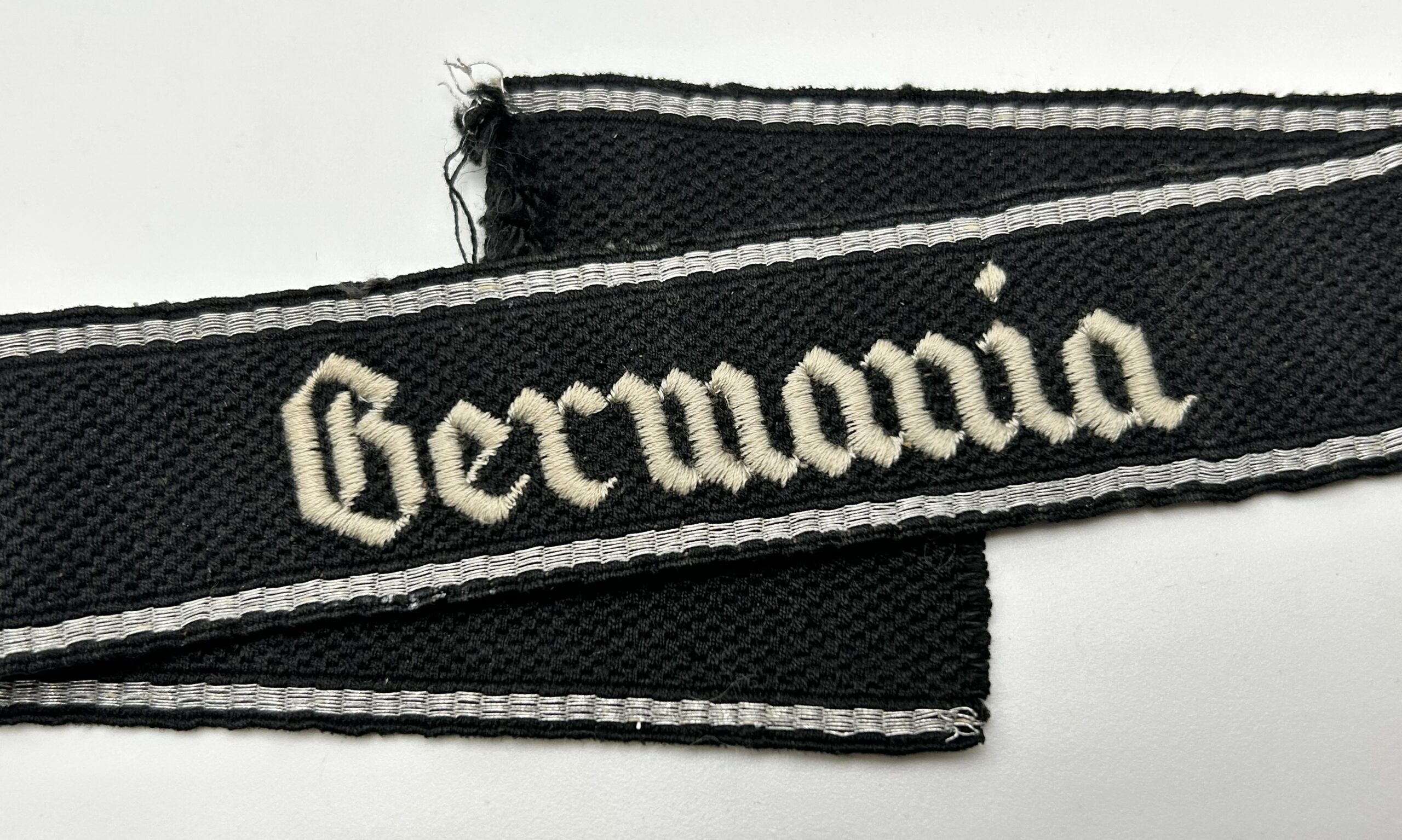 Waffen-SS RZM Pattern EM/NCO ‘Germania’ Cufftitle - (Uniform Removed) - Image 2