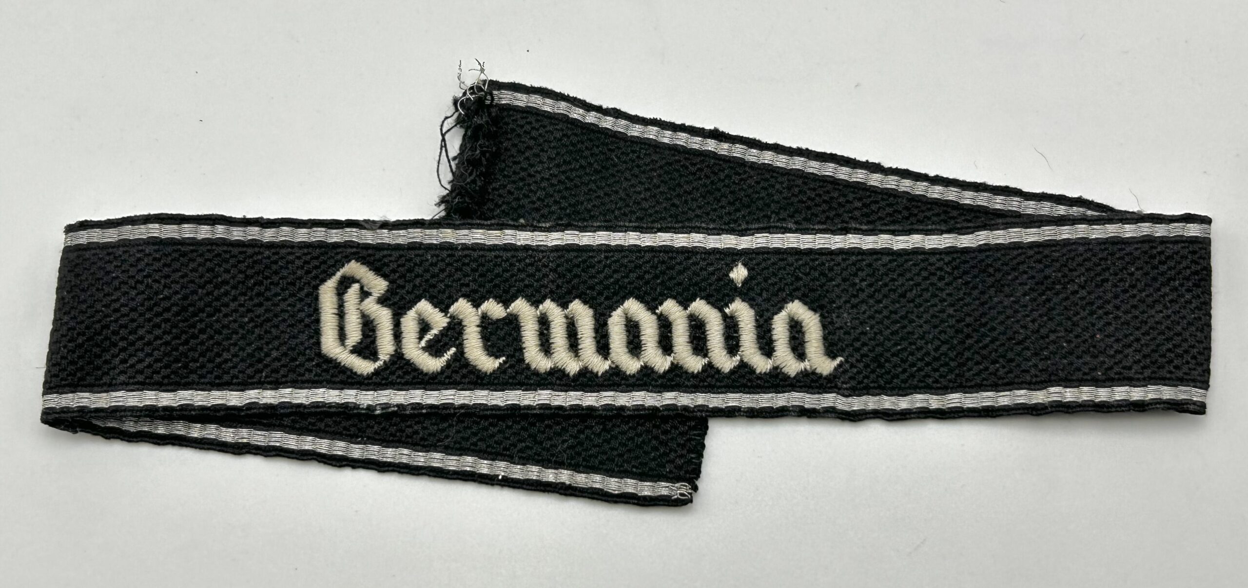 Waffen-SS RZM Pattern EM/NCO ‘Germania’ Cufftitle - (Uniform Removed)