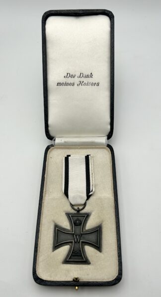 MINT 1914 Iron Cross 2nd Class (EK2) in Case - (Heinrich Schneider)