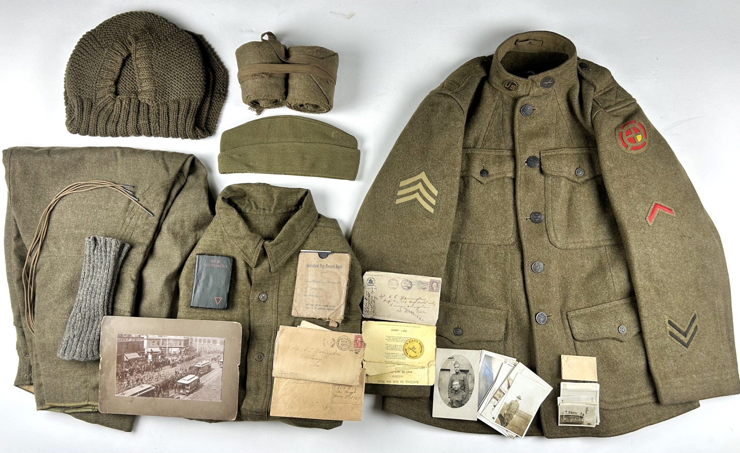 Identified U.S. Army WWI Grouping to 35th Infantry Division, 129th Field Artillery Battalion Soldier