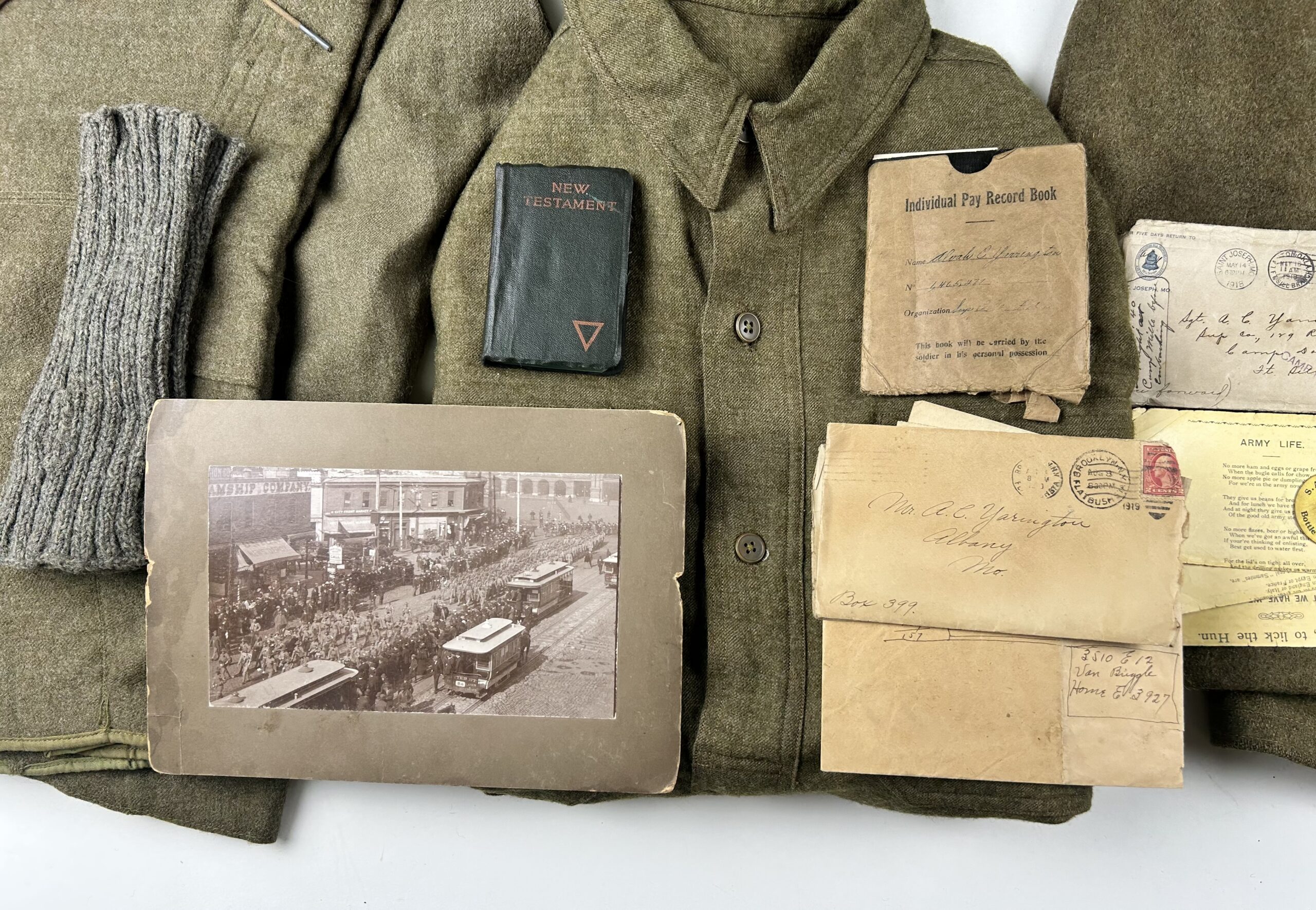 Identified U.S. Army WWI Grouping to 35th Infantry Division, 129th Field Artillery Battalion Soldier - Image 11