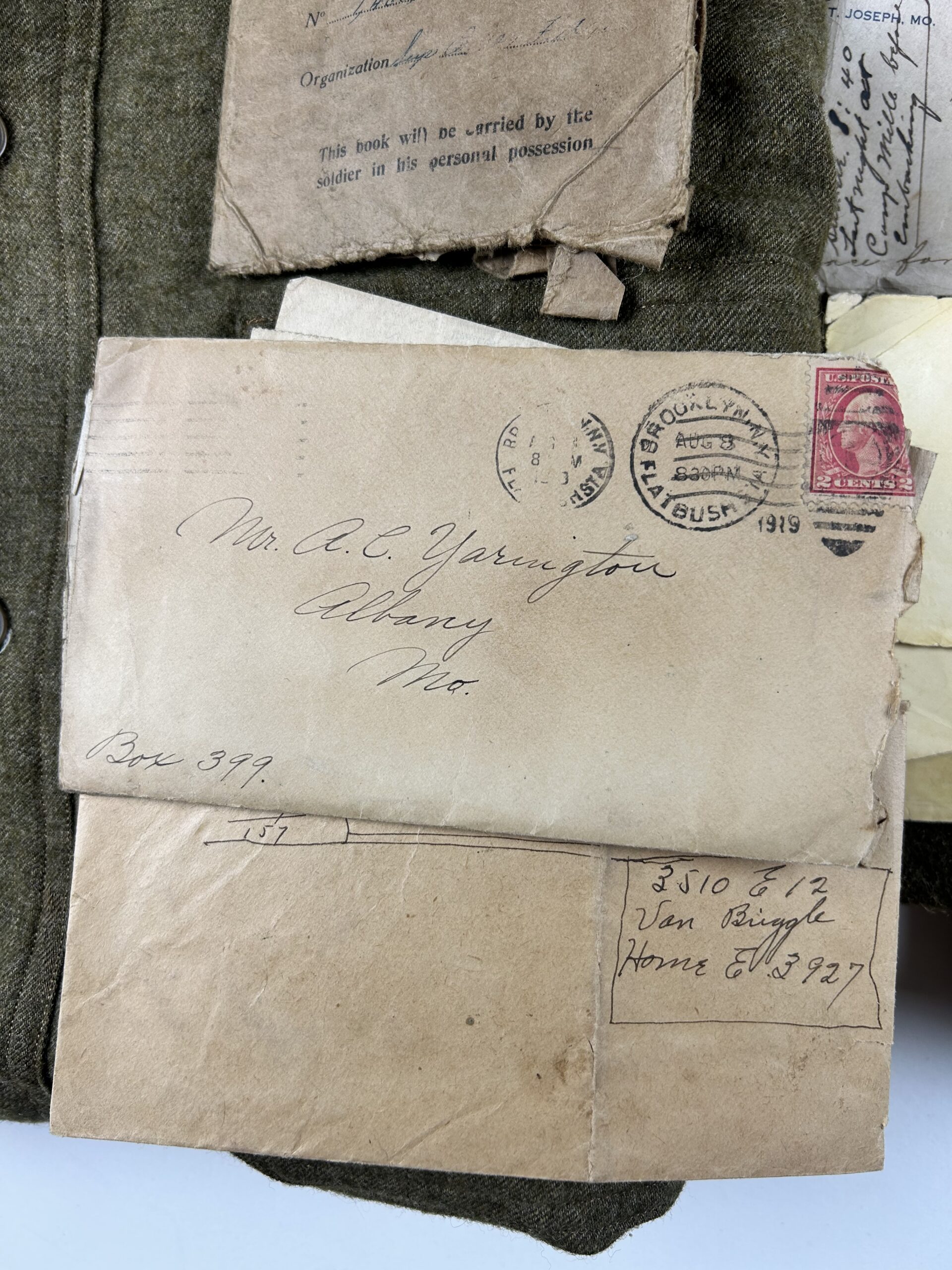 Identified U.S. Army WWI Grouping to 35th Infantry Division, 129th Field Artillery Battalion Soldier - Image 8