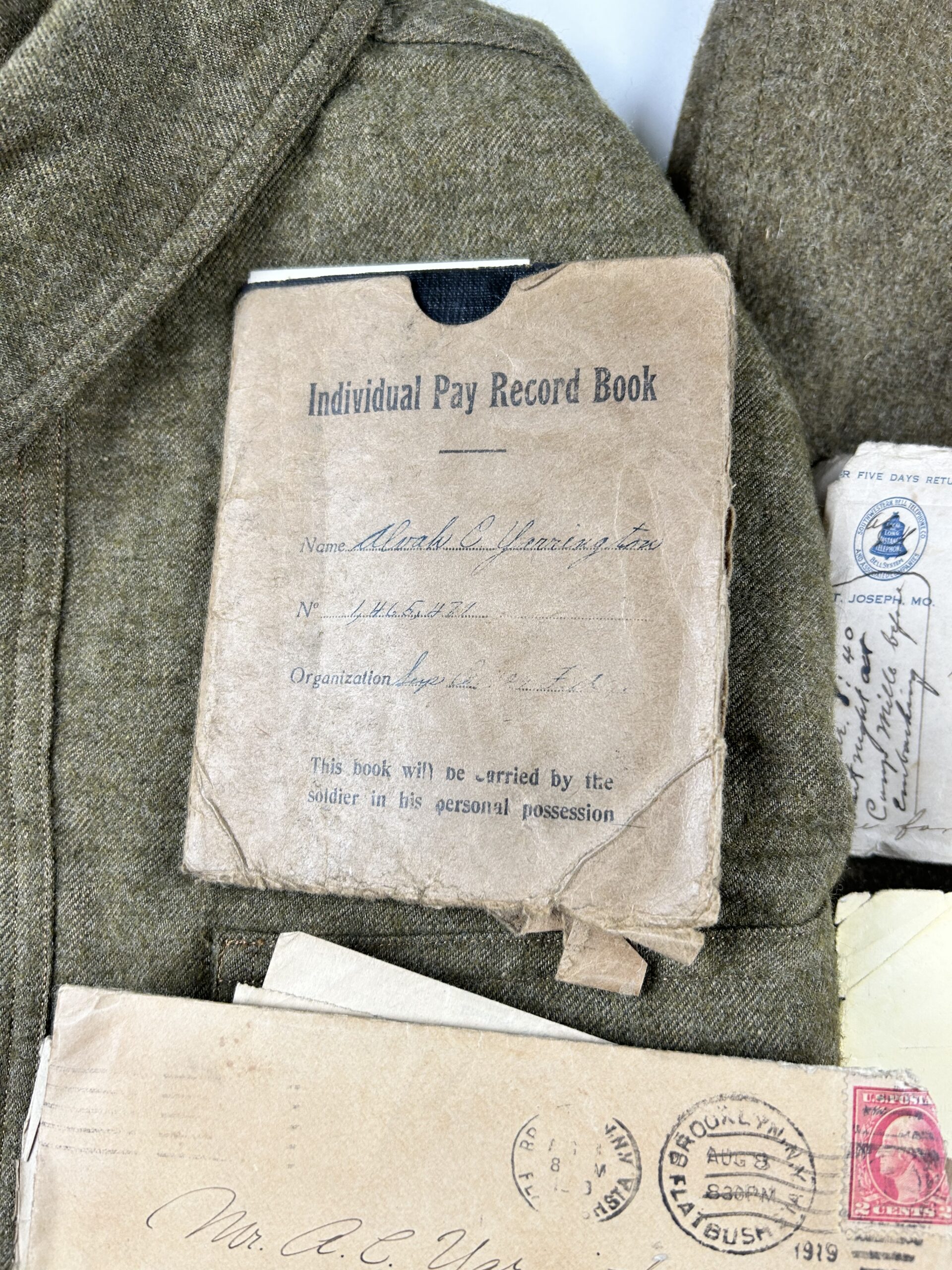 Identified U.S. Army WWI Grouping to 35th Infantry Division, 129th Field Artillery Battalion Soldier - Image 9