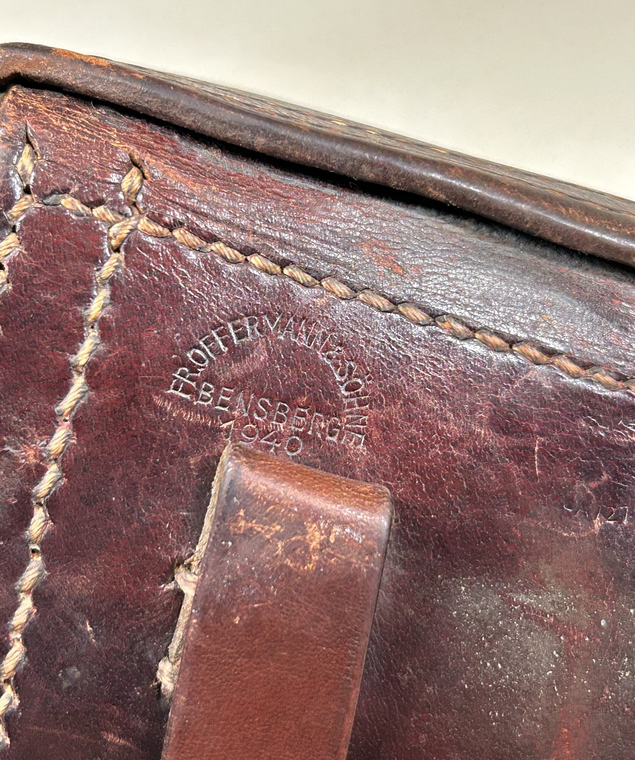 RARE Brown Leather P08 Luger Holster - (Fr. Offermann & Söhne Bensberg 1940) - Image 11