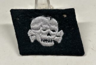 Early RZM Waffen-SS Totenkopf Collar Tab - (Uniform Removed)